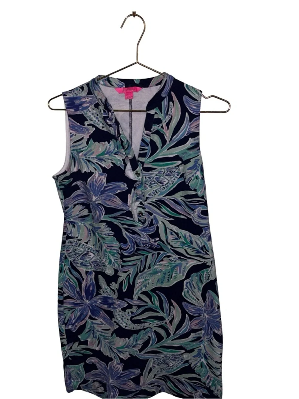Lilly Pulitzer Tropical Shift Dress Resort Wear Summertime Size Small 18” - Picture 2 of 5